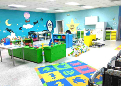 Infant room in daycare center